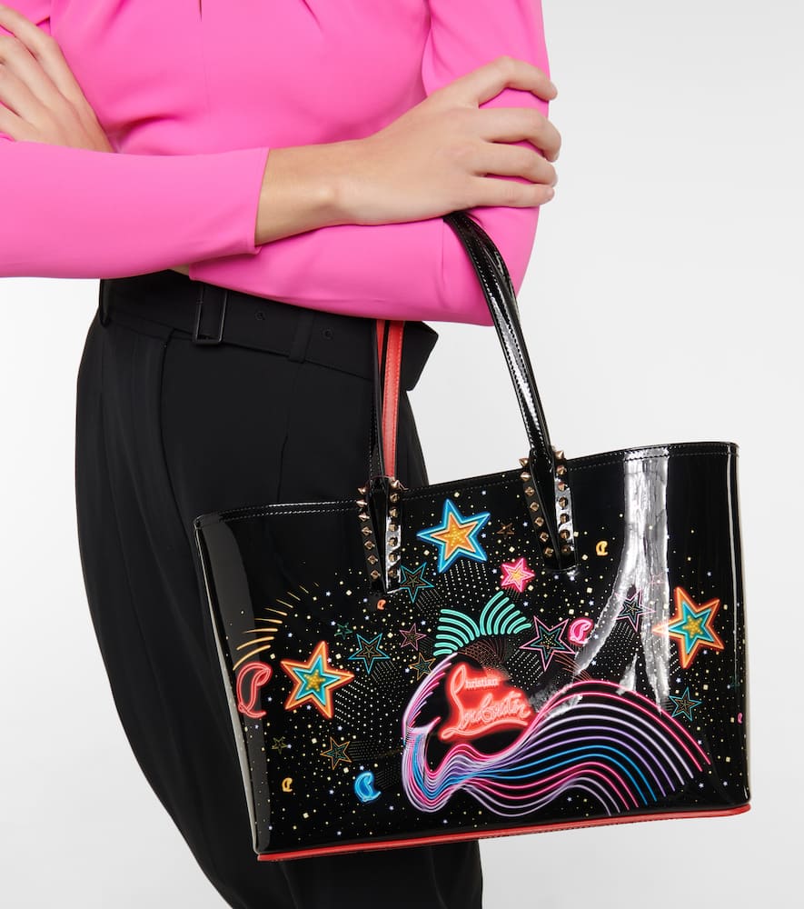 Christian Louboutin Cabata Small printed leather tote bag