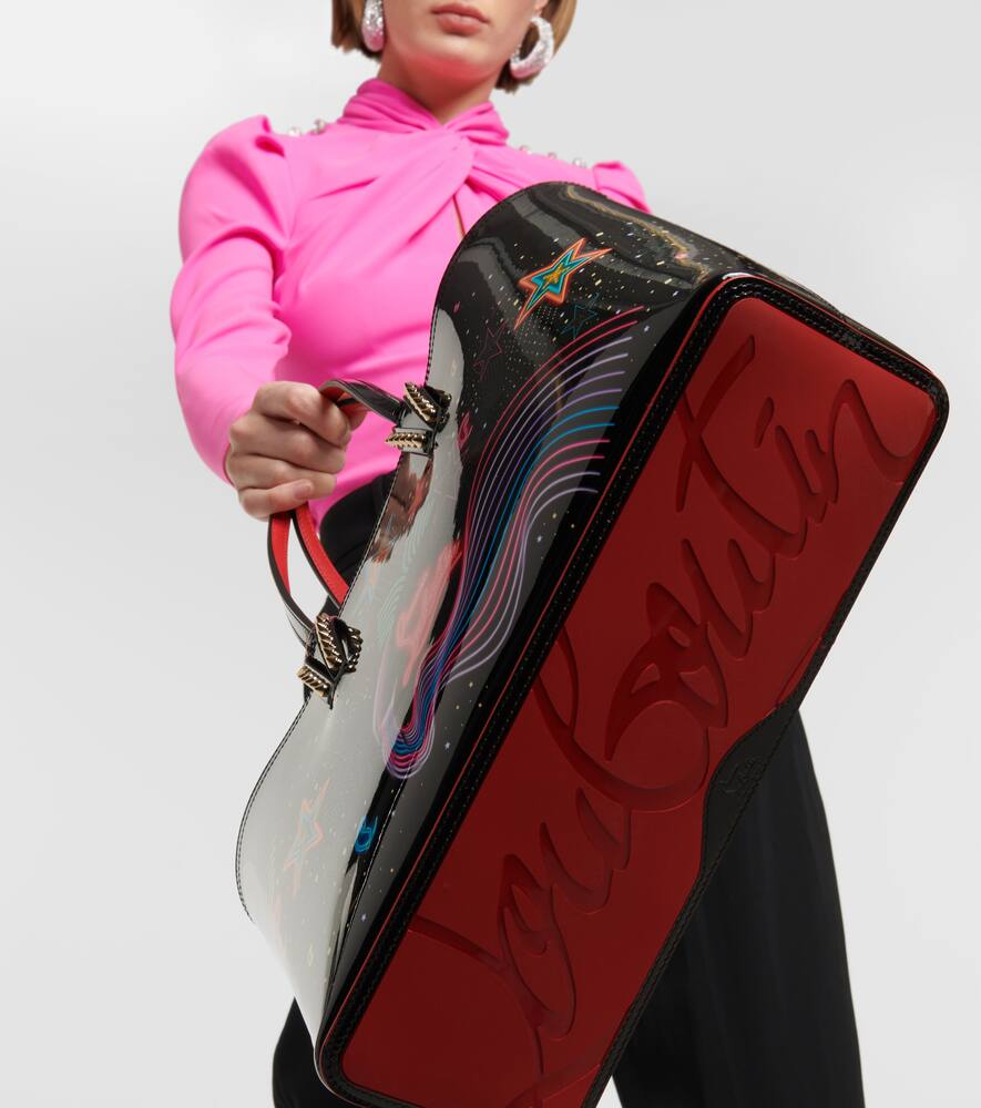 Christian Louboutin Cabata Small printed leather tote bag