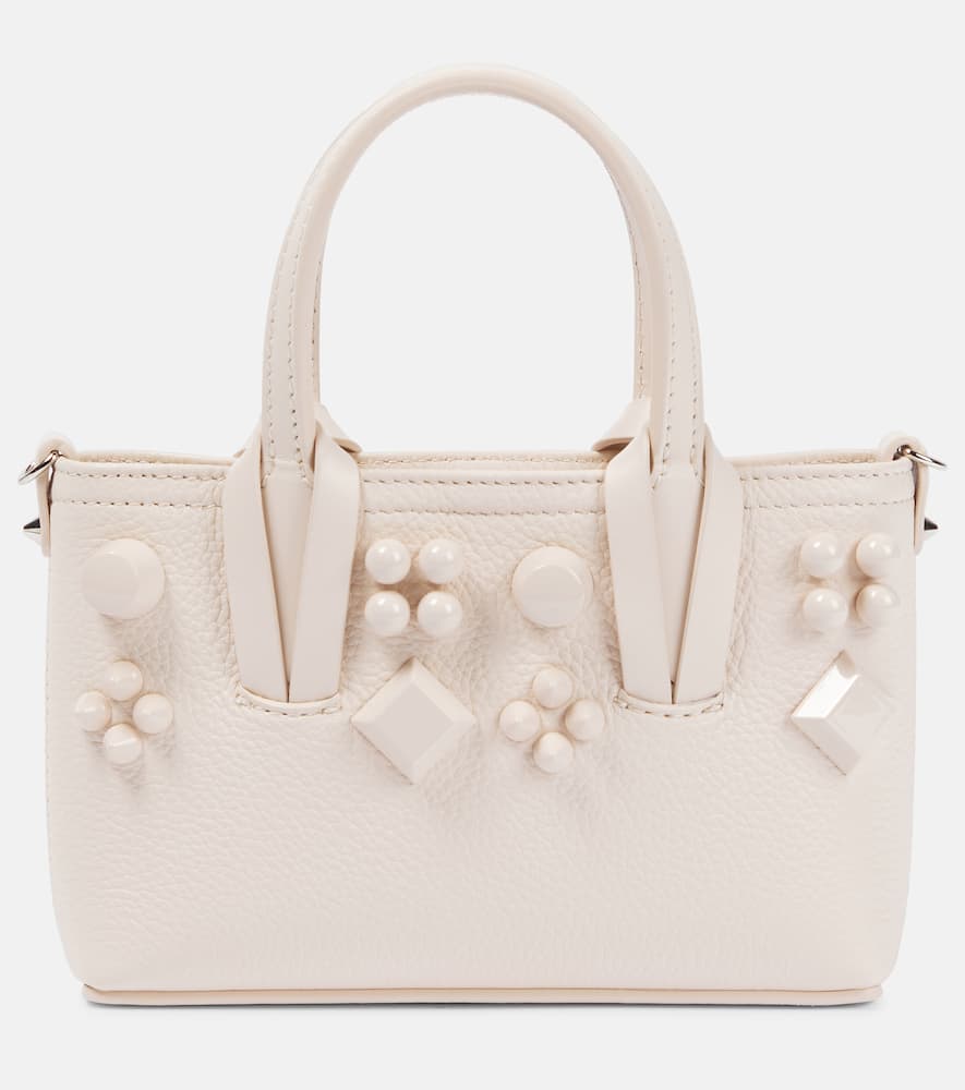 Christian Louboutin Cabata E/W Nano leather tote bag. Shop Christian Louboutin Top-Handle Bags for women now.