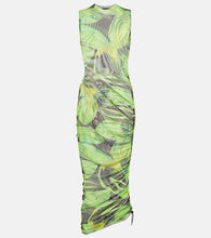 Louisa Ballou Heatwave printed mesh midi dress