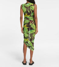 Louisa Ballou Heatwave printed mesh midi dress
