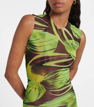 Louisa Ballou Heatwave printed mesh midi dress