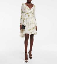 Giambattista Valli Twisted floral silk georgette minidress