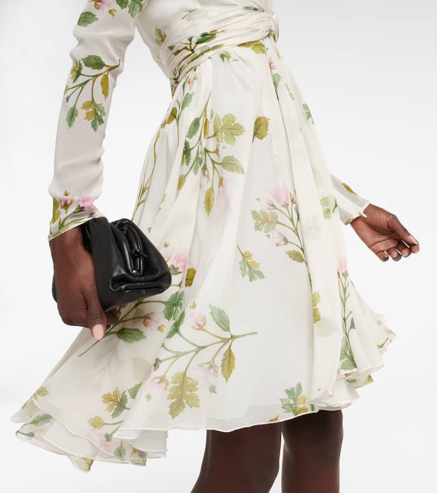Giambattista Valli Twisted floral silk georgette minidress