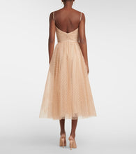 Monique Lhuillier Dotted tulle midi dress