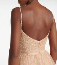 Monique Lhuillier Dotted tulle midi dress