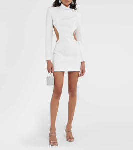 MÔNOT crêpe mini dress
