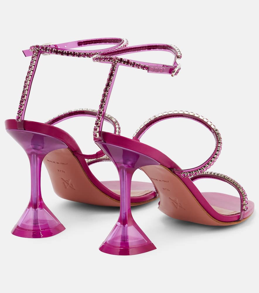 Amina Muaddi Gilda Glass embellished sandals