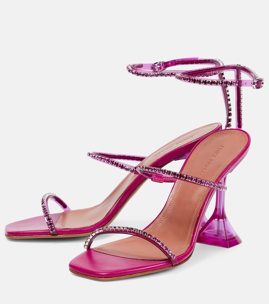 Amina Muaddi Gilda Glass embellished sandals