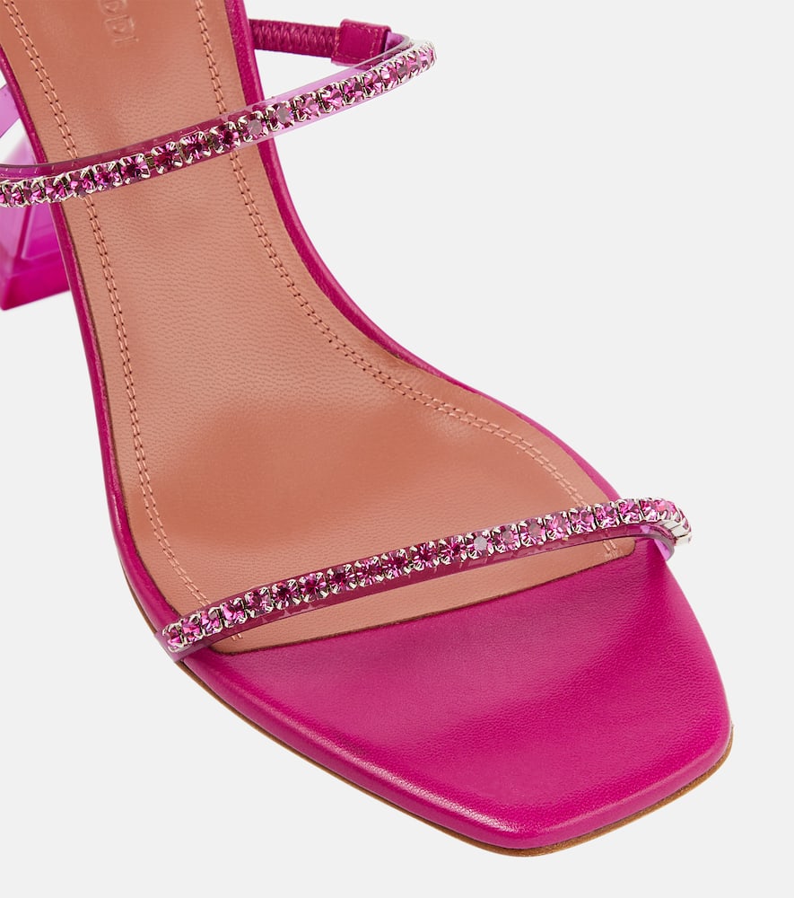 Amina Muaddi Gilda Glass embellished sandals