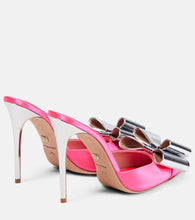 Giambattista Valli Pop-Bow embellished satin mules