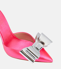 Giambattista Valli Pop-Bow embellished satin mules