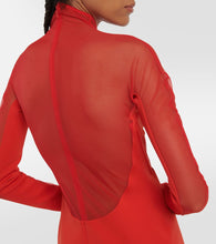 Mugler Tulle-trimmed minidress