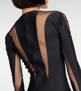 Mugler Paneled minidress