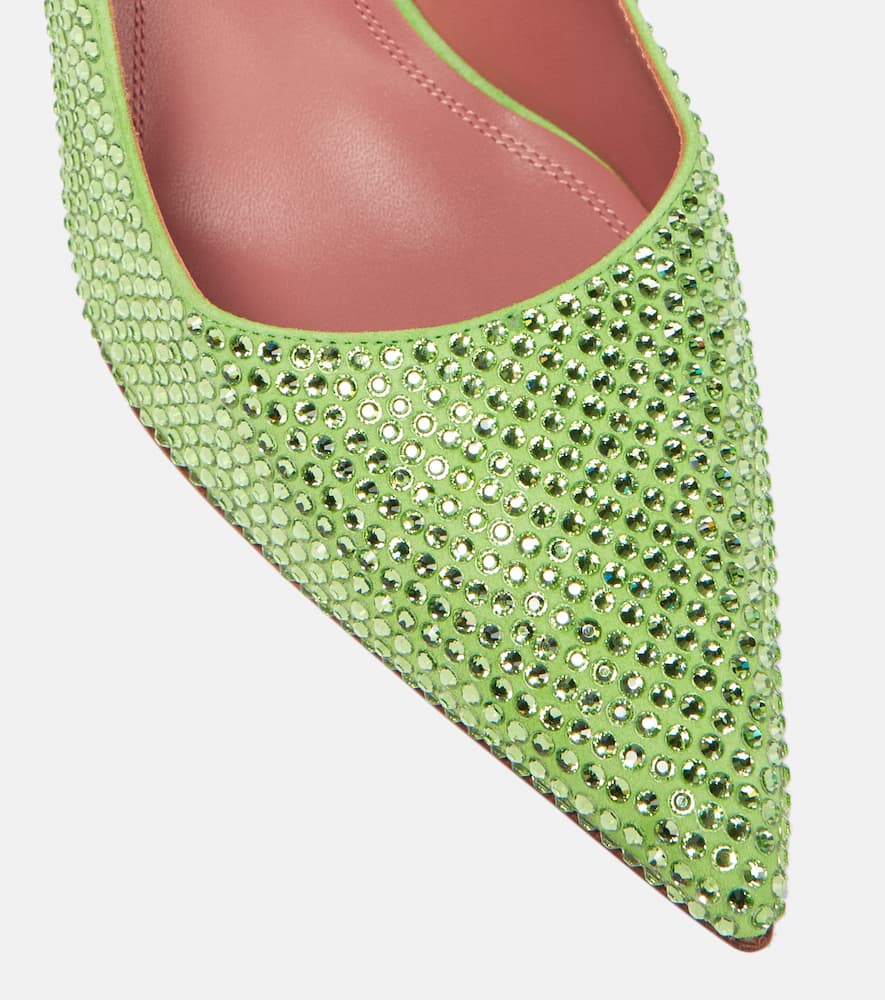 Amina Muaddi Ami embellished leather pumps