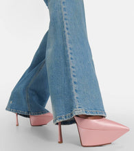 Amina Muaddi Angelica satin platform pumps