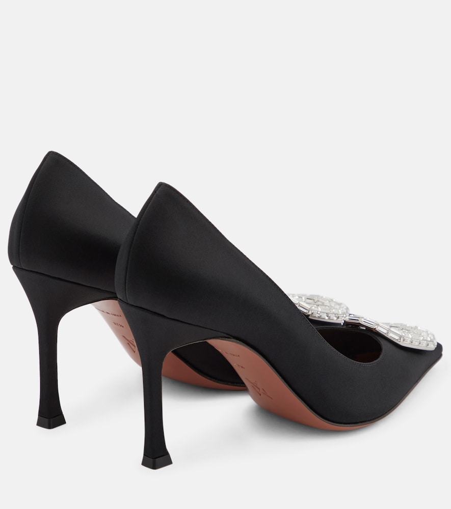 Amina Muaddi Camelia satin pumps