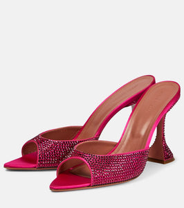 Amina Muaddi Caroline embellished satin mules
