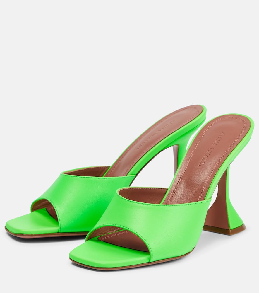 Amina Muaddi Lupita leather mules