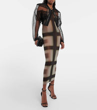 Rick Owens Printed sheer midi dress