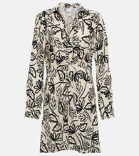 Velvet Stephie printed crêpe minidress