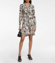 Velvet Stephie printed crêpe minidress