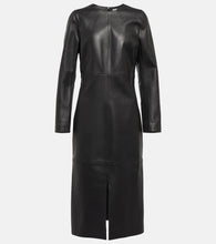 Toteme Paneled leather midi dress