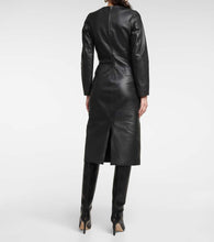 Toteme Paneled leather midi dress