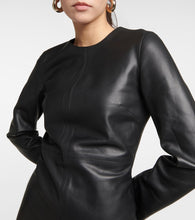 Toteme Paneled leather midi dress