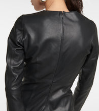Toteme Paneled leather midi dress