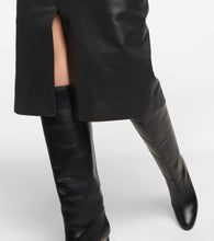 Toteme Paneled leather midi dress