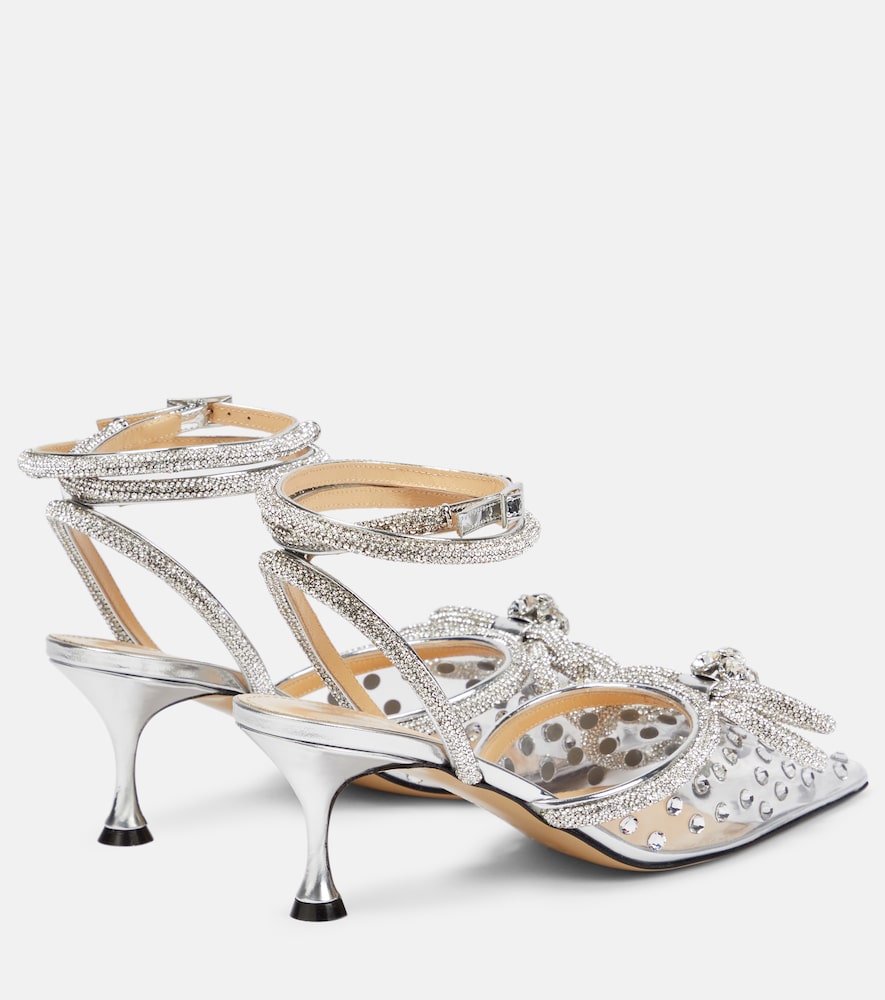 Mach & Mach Double Bow embellished PVC pumps