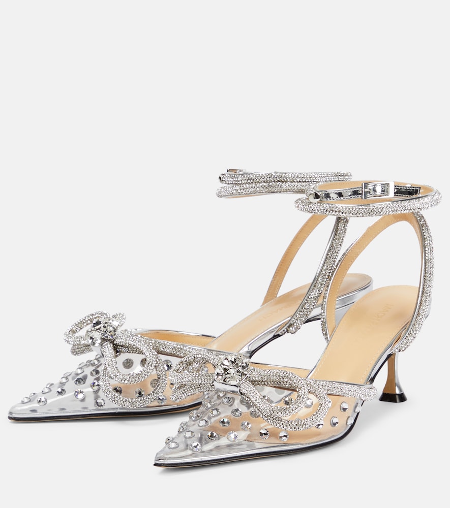 Mach & Mach Double Bow embellished PVC pumps