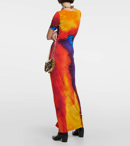 Rabanne Printed maxi dress
