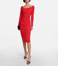 Velvet Gauzy Whisper jersey midi dress