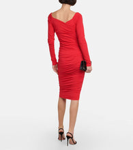 Velvet Gauzy Whisper jersey midi dress