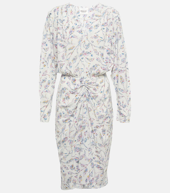 Marant Etoile Danalia printed jersey midi dress