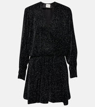 Marant Etoile Alexane glitter velvet minidress