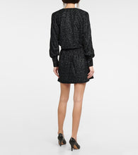 Marant Etoile Alexane glitter velvet minidress