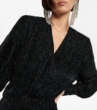 Marant Etoile Alexane glitter velvet minidress