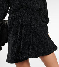 Marant Etoile Alexane glitter velvet minidress