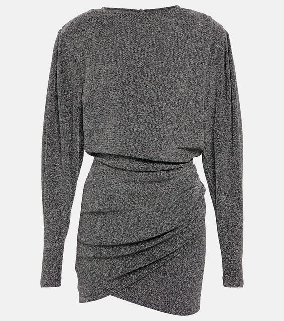 Marant Etoile Benedicte metallic knit minidress