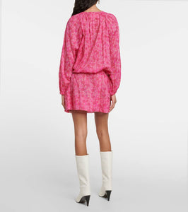 Marant Etoile Parsley floral cotton tunic dress