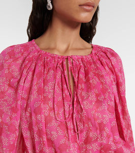 Marant Etoile Parsley floral cotton tunic dress