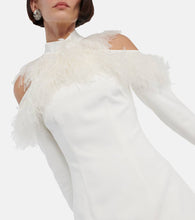 Christopher Kane Bridal feather-trimmed crêpe gown