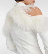 Christopher Kane Bridal feather-trimmed crêpe gown