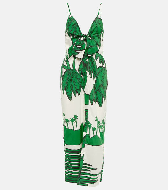Johanna Ortiz Printed cotton poplin maxi dress
