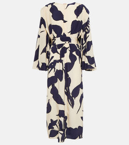 Johanna Ortiz Ancient Tropics printed silk midi dress