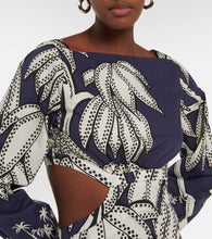 Johanna Ortiz Printed fringe-trimmed cotton maxi dress