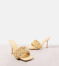 Bottega Veneta Padded raffia mules